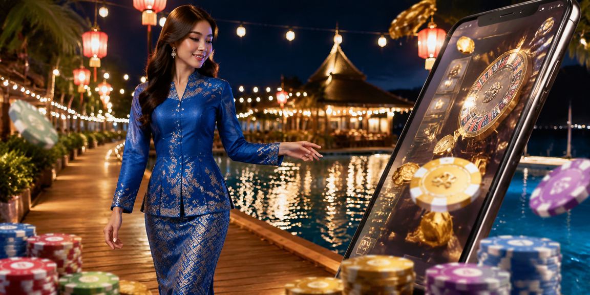 Pengguna wanita berpakaian baju kurung di Terengganu menggunakan aplikasi kasino stc4d